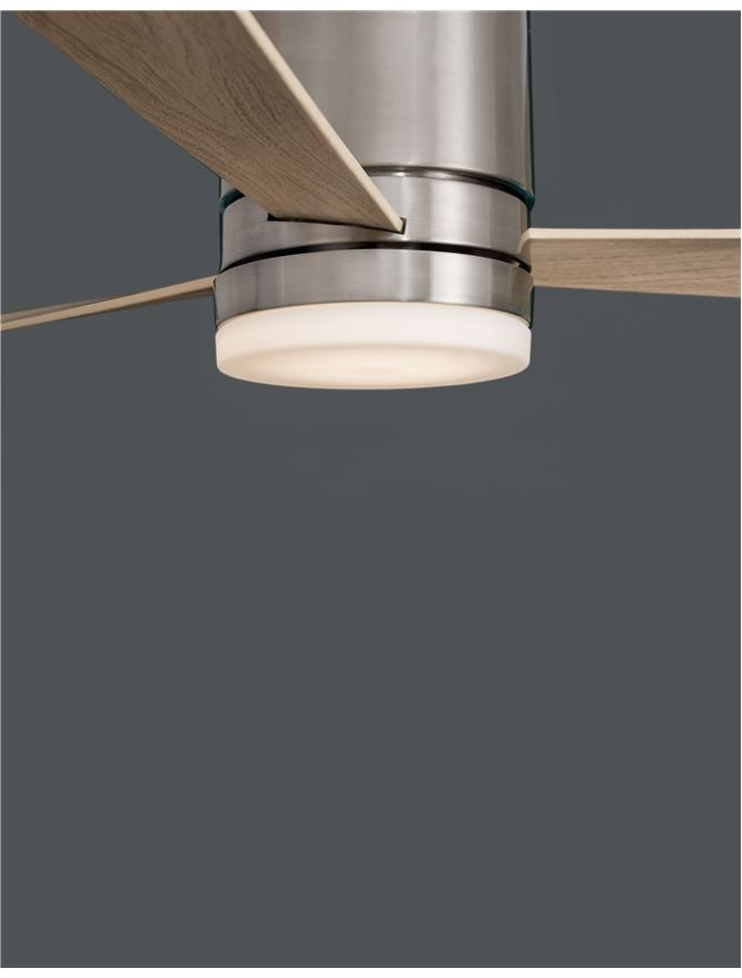 Плафон SATIN 35W Тъмен антрацит стомана и стъкло вентилатор Ø132 H25см