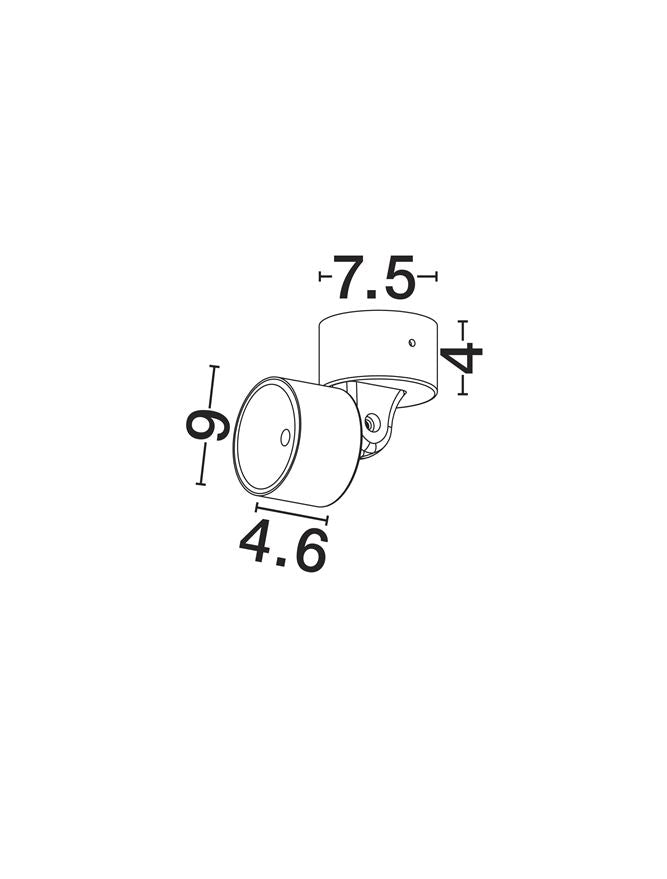 Външен аплик HELMET 10W LED Тъмен антрацит алуминий и стъкло IP65 3000K