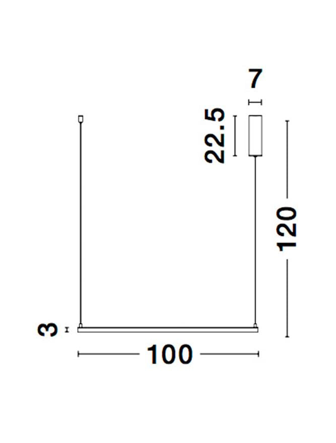 Висящо осветително тяло (пендел) ETERNA 50W 3000K Пясъчно бял алуминий