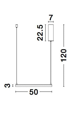 Висящо осветително тяло (пендел) ETERNA 30W 3000K Пясъчно бял алуминий
