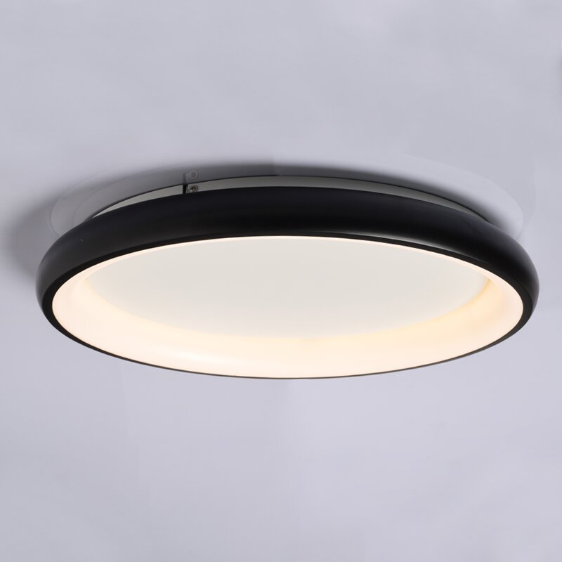плафон LED 45W CCT 3600LM черен метал D61xH8,5CM DIANA