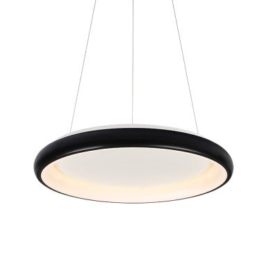 висящо осветително тяло LED 73W CCT 5250LM черен метал D81xH8,5cm DIANA