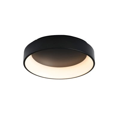 плафон LED 48W CCT 5350lm черен метален D61xH8,5cm APOLLO