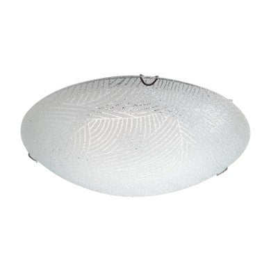 стенно/плафон 2xE27 кристално стъкло + метал Φ30xH10cm FORCE
