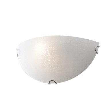 стенно осветително тяло 1XE27 бял стъклен мотив+метал 30Χ15Χ10CM SCILLA