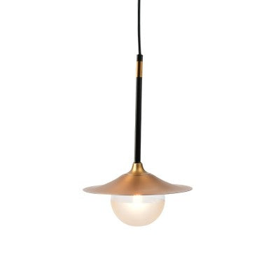 висящо осветително тяло 1xG9 месинг/черен метал + стъкло D20xH116cm LAYLA