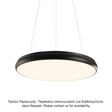 Висящо осветително тяло LED 54W 4320Lm CCT черен метал D60xH8cm KALLISTA