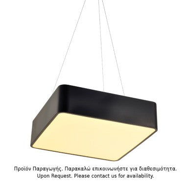 висящо осветително тяло LED 40W 4000LM CCT черен метал 48X48XH140CM EMERY