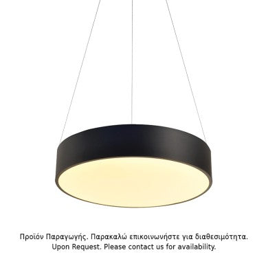 висящо осветително тяло LED 50W 4800LM CCT черен метал D50XH135CM OPTIMUS