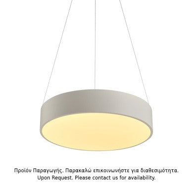 висящо осветително тяло LED 50W 4800LM CCT бял метал D50XH135CM OPTIMUS