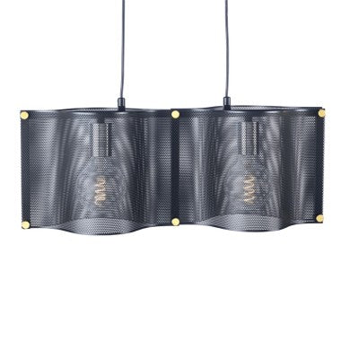 висящо осветително тяло 2xE27 черен метален 57x20xH120cm MORDOR