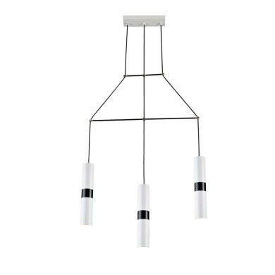 висящо осветително тяло 3XGU10 бял металик 66X8XH150CM DA VINCI