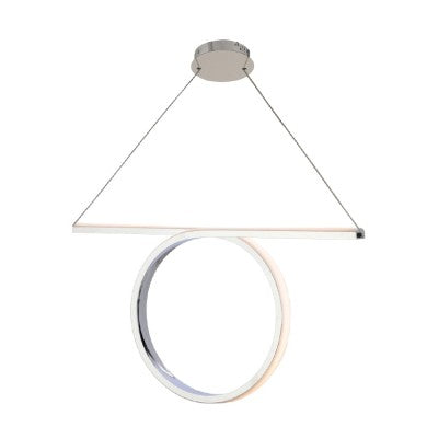 висящо осветително тяло LED 32W 3000K 1920lm хром алуминий 64x17xH120cm ZERO