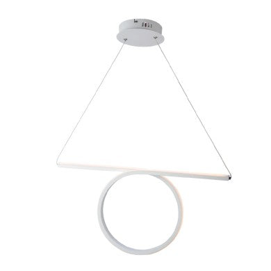 висящо осветително тяло LED 32W 3000K 1920lm бял алуминий 64x17xH120cm ZERO
