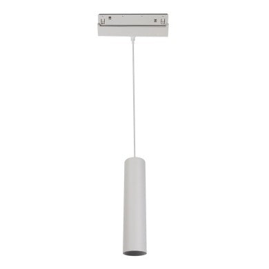 матов бял магнитен висящ пендел 48V DC 9W 3000K 950LM 36° OSRAM RA90 Φ50*220MM
