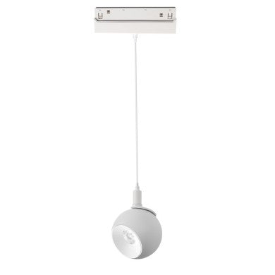 матов бял магнитен висящ пендел 48V DC 12W 4000K 1050lm 36° OSRAM Ra90 Ø100x134mm