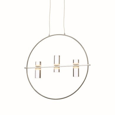 Висящо LED осветително тяло 12W LED2835 хром алуминий 3000K 1080LM D53xH173см IONIAN