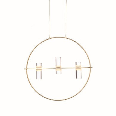 висящо осветително тяло LED 12W златен алуминий 3000K 1080lm D53xH173cm IONIAN