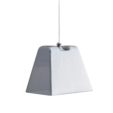 плафон със стъклена част сив Ø16cm 1xG9