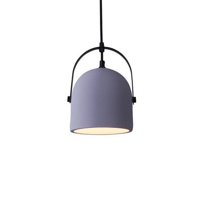 висящо осветително тяло 1xE27 сив бетон D16xH130cm CARAMELO