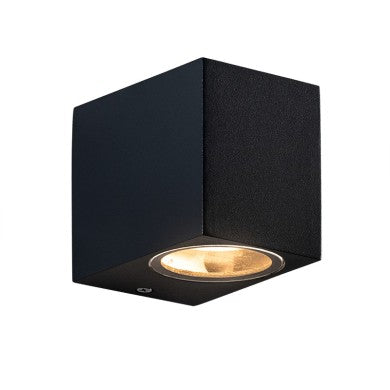Стенно осветително тяло GU10 230V AC пясъчен черен IP65 макс. 35W