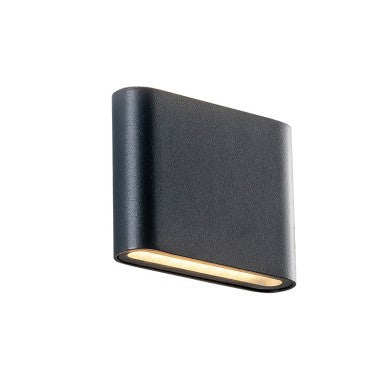 LED SMD стенно осветително тяло 7W 310LM 60° 230V AC 3000K тъмно сив CRI80 IP54 30000HRS