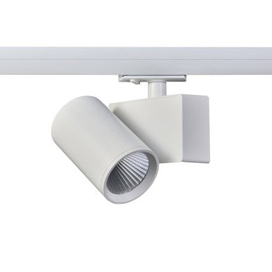 бяло шинно осветително тяло LED 20W 3000K 1-фазно 38° 2000lm 230VAC Ra80