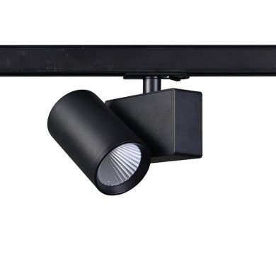 черно шинно осветително тяло LED 20W 4000K 1-фазно 38° 2100lm 230VAC Ra80