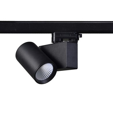 черно LED шинно осветително тяло 20W 4000K 3-фазен 38° 2100lm 230V AC Ra80