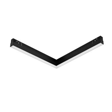 матов черен магнитен линеен 90° ъгъл 48V DC 20W 4000K 1750LM 110° OSRAM RA90 L322*307MM