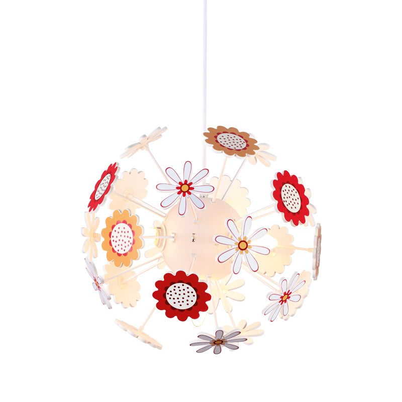 детско висящо осветително тяло 4XE14 цветя Ø35xH80cm FLOWERS