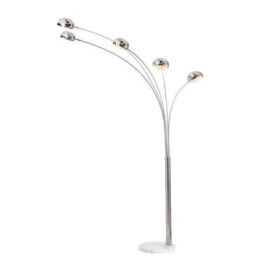 подово осветително тяло 5xE14 метален хром + мрамор, цвят: хром 153x115xH198cm MARKELLA