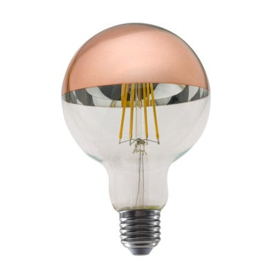 LED filament крушка E27 димируема G95 8W розово злато 2700K 230V AC 900lm Ra80 30000ч 180°
