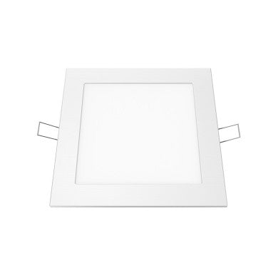 Тънък LED панел бял квадратен за вграден монтаж 12W 4000K 1100lm 170mm 230V Ra80