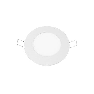 тънък LED панел бял кръгъл за вграден монтаж 6W 6500K 500lm Φ119 230V AC Ra80 PLATO