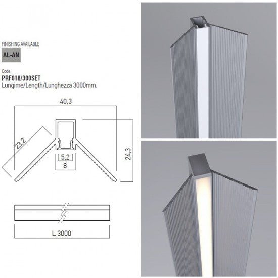 Профил за LED ленти PRF018