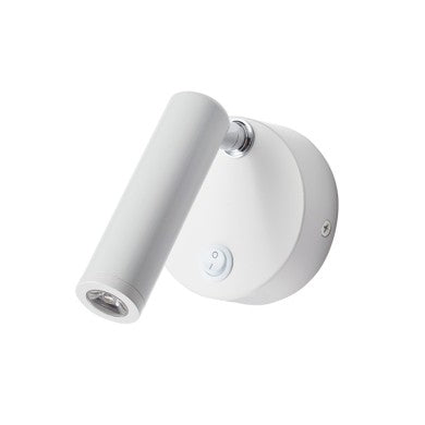 LED стенно осветително тяло 3W матов бял преносимо 50° 210lm 4000K 230V INYOKA2