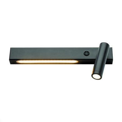 стенно осветително тяло LED 13W 3200K 980lm черен метал 280x40cm P75 дясно