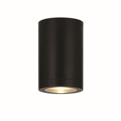 GU10 кръгло плафон 230V AC матов черен IP65 GU10 макс.7W