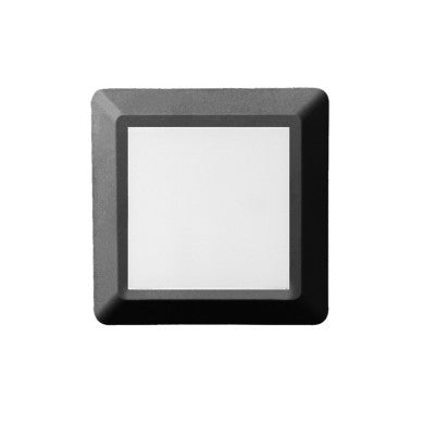 LED стенен квадратен осветител тъмносив 230V AC IP65 4W 3000K 270LM RA80