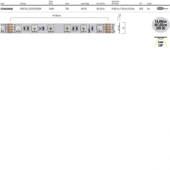 Гъвкава LED лента XStrip RGB IP20