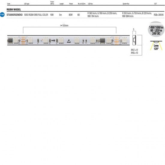 Гъвкава LED лента XStrip RGBW Digital IP65 24V