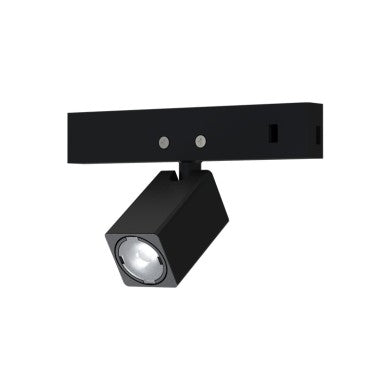 мини черен квадратен магнитен спот 24V DC 1W 4000K 85LM 24° RA90 5 г. 12x22(38)мм