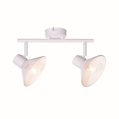 Стенно осветително тяло 2xE14 PALOMA бял метал 32x13x19см