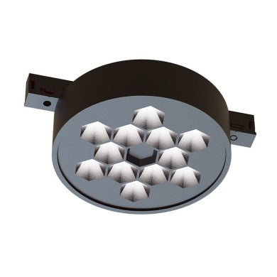 мини черно магнитно осветително тяло 24V DC 5W 4000K 300LM 50° RA90 5г Φ71x32мм