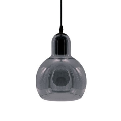 висящо осветително тяло стъкло сиво E27 D17CM 1x40W BLOOM