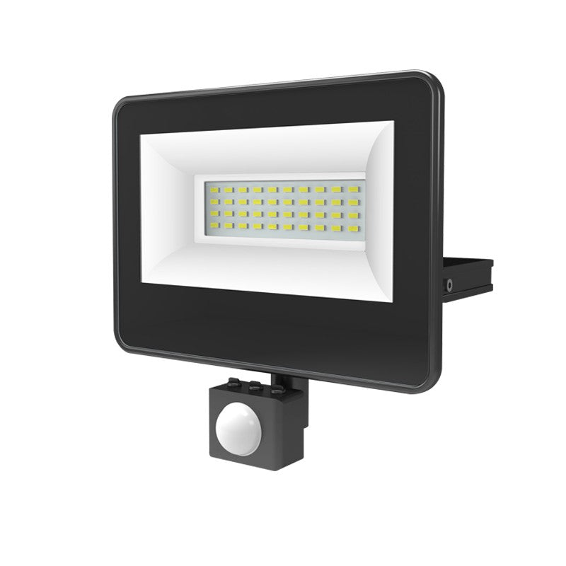 Черен LED SMD прожектор IP66 30W 4000K 3100Lm 230V AC Ra80
