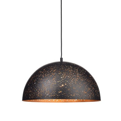 висящо осветително тяло 1xE27 метал черен месинг корозия Φ40xH120cm PLANETARIO