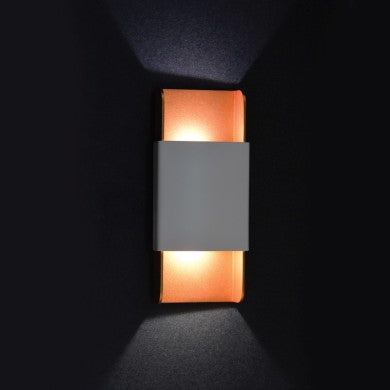 стенно осветително тяло LED 6W 3000K алуминиев бяло+злато 25X11X5,3CM