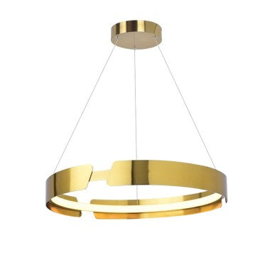 висящо осветително тяло LED 23W 3000K 1840lm месинг алуминий D40xH150cm THEMIDA